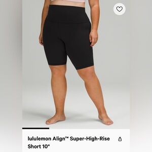 Lululemon align super high rise 10” length - size 8